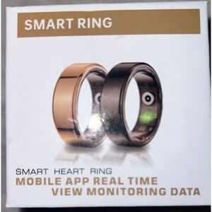 Smart Ring  Smart Heart Ring  Monitor Heart Rate Fitness Tracker Size 6 Black